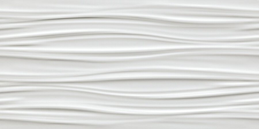 3D Wall Design Ribbon White